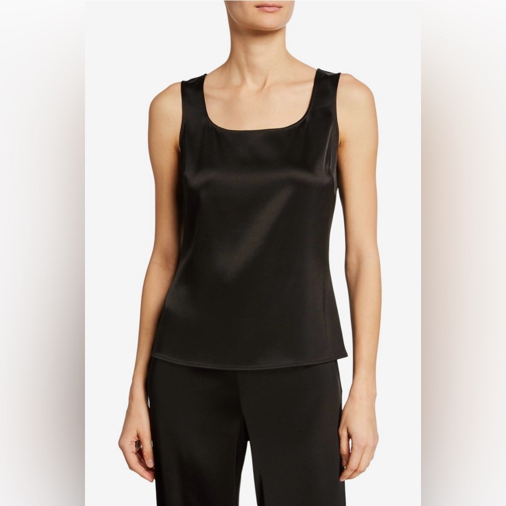 St. John Liquid Satin Sleeveless Blouse